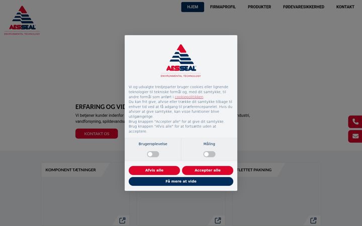 Screenshot of aesseal.dk