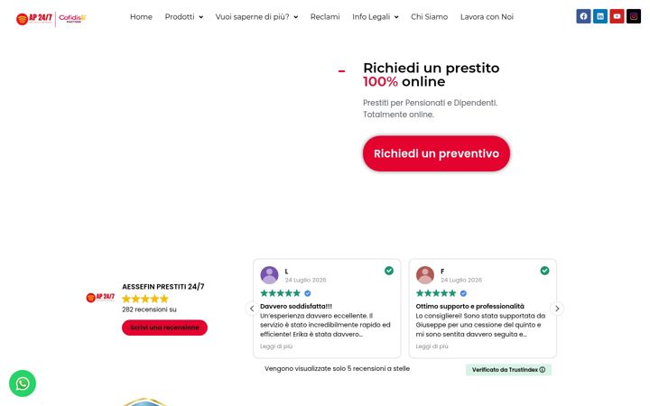 Screenshot of aessefin.it