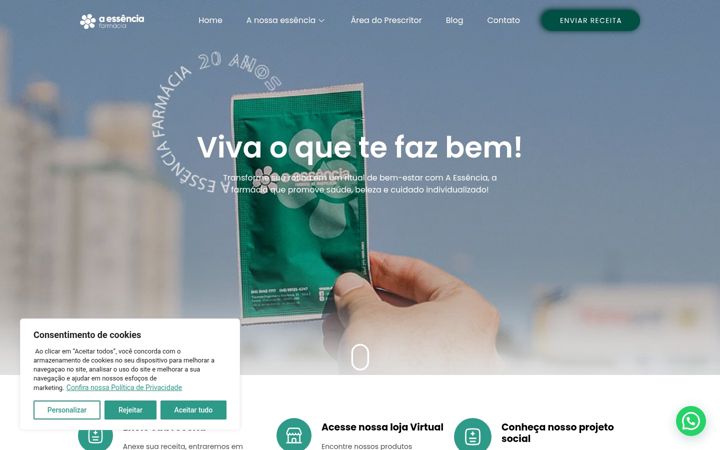 Ekraanipilt saidist aessencia.far.br