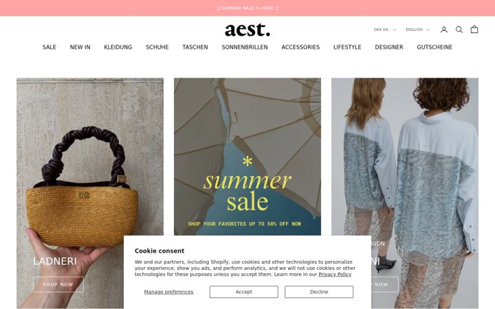 Screenshot of aest-store.com