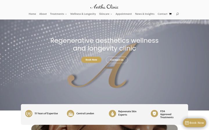 Kuvakaappaus sivustosta aestha.co.uk
