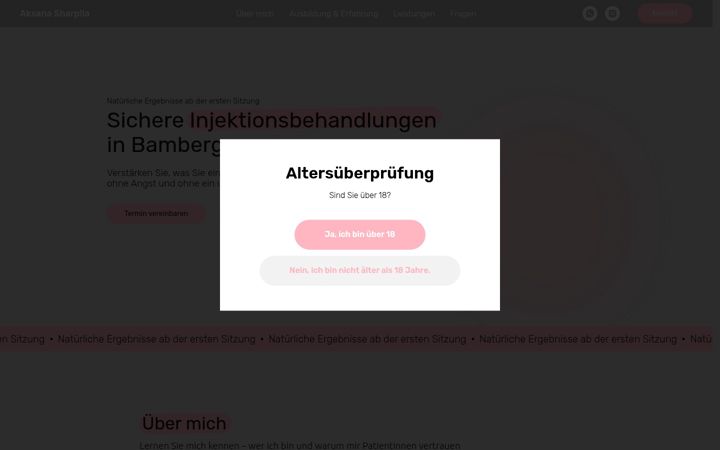 Screenshot of aesthetic-bamberg.com
