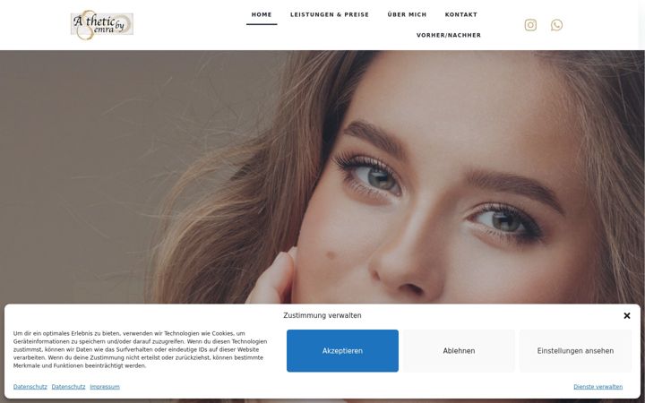 Screenshot of aesthetic-by-semra.de
