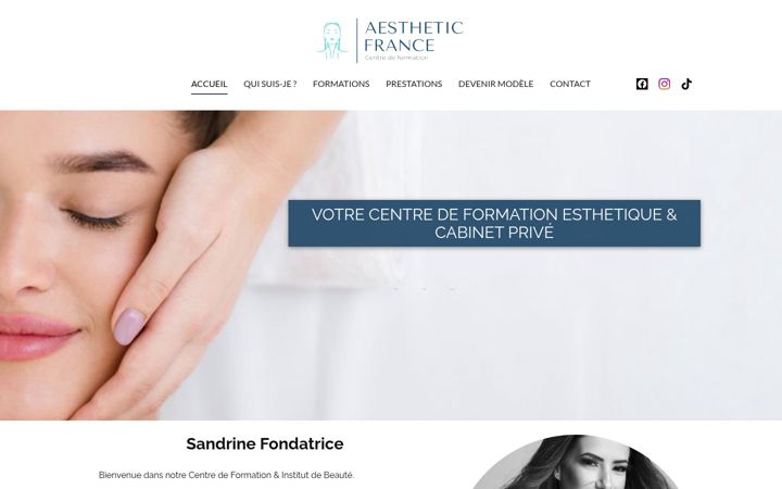 Screenshot of aesthetic-france.com