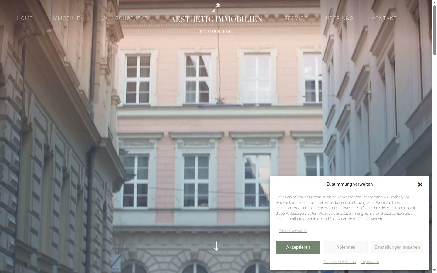 Képernyőkép a bármilyen interakció előtt megjelenő hozzájárulási bannerről