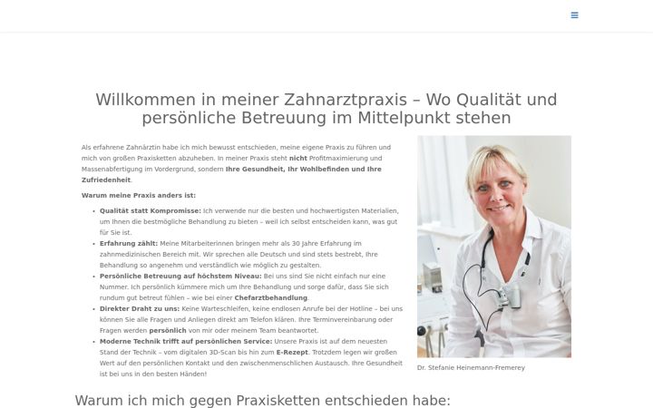 Képernyőkép: aesthetic-implantate.de