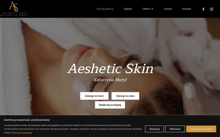Screenshot ta' aesthetic-skin.pl