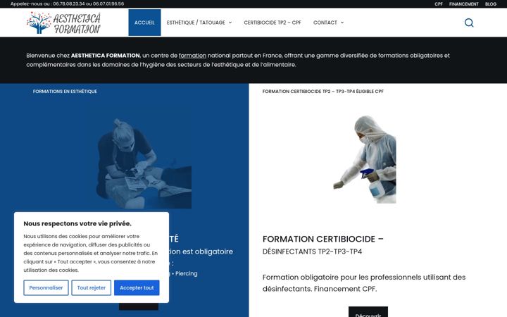 Képernyőkép: aesthetica-formation.fr
