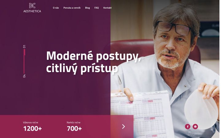 Screenshot of aesthetica.sk