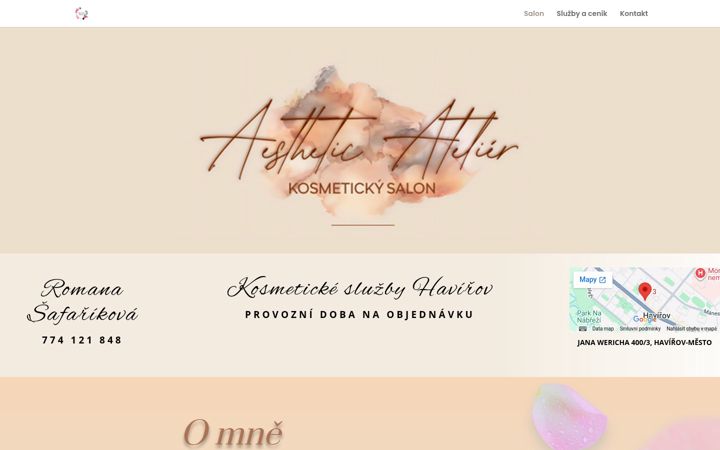 Screenshot ta' aestheticatelier.cz