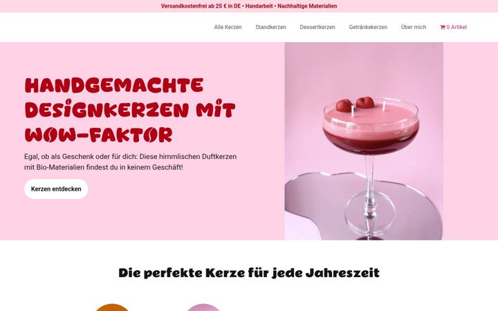 Captura de pantalla de aestheticcandles.de