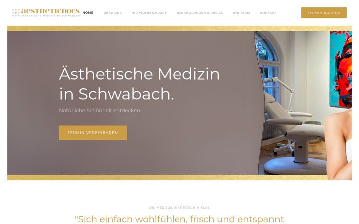 Captura de pantalla de aestheticdocs.de