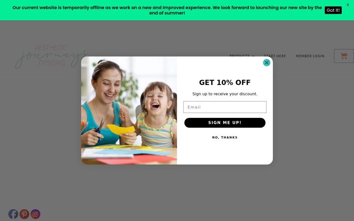 Screenshot of aestheticjourneysdesigns.com