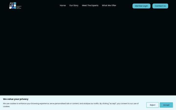 Screenshot of aestheticnursementors.co.uk