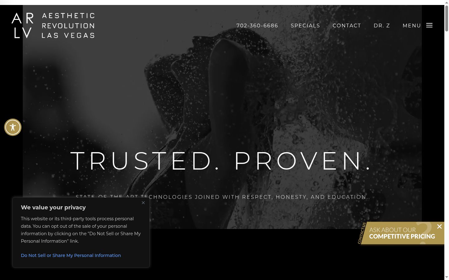 Screenshot of the consent banner shown before any interaction