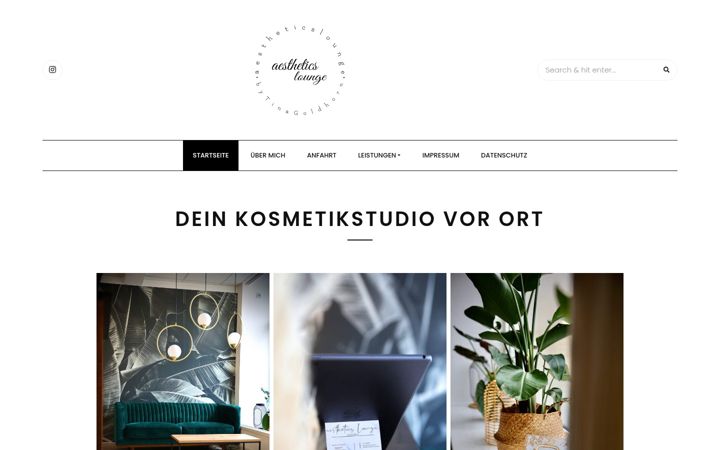 Skärmbild av aesthetics-lounge.net