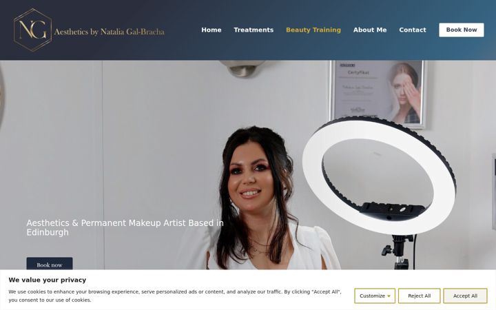 Zrzut ekranu aestheticsbynatalia.com