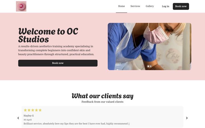 Screenshot of aestheticsbysamantha.com