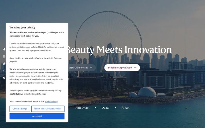 Screenshot of aestheticscc.com