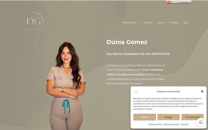 Screenshot ta' aestheticsdg.com