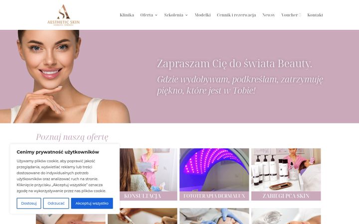 Screenshot of aestheticskin.pl