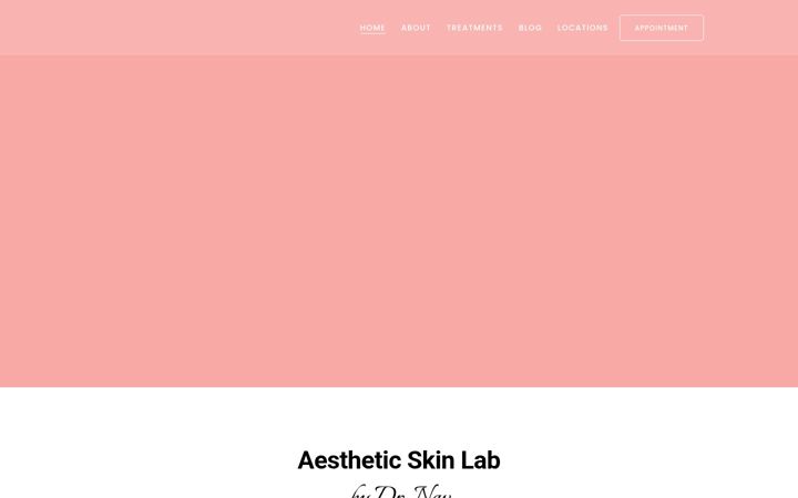 Screenshot van aestheticskinlab.co.uk
