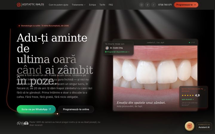 Screenshot van aestheticsmiles.ro