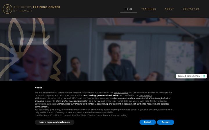 Screenshot of aestheticstrainingcenterofhawaii.com