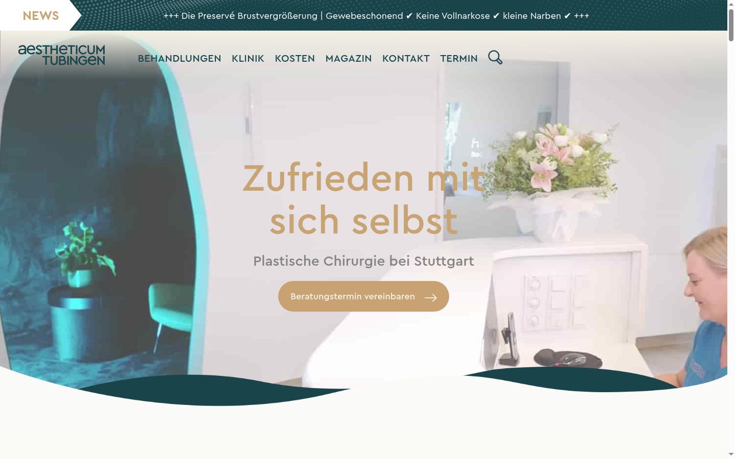 Screenshot des Einwilligungsbanners vor jeglicher Interaktion