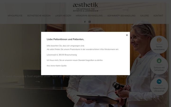 Screenshot of aesthetik-am-heh.de