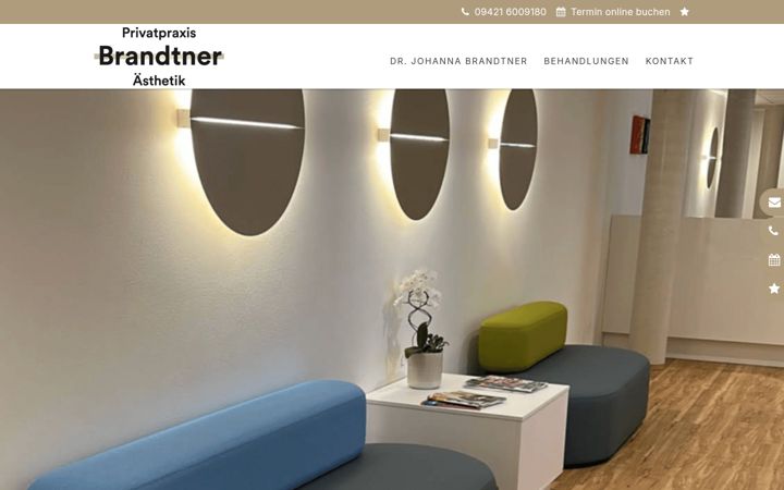 Screenshot of aesthetik-brandtner.de