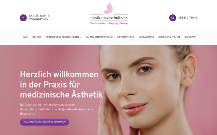 Screenshot of aesthetik-hausmann.de