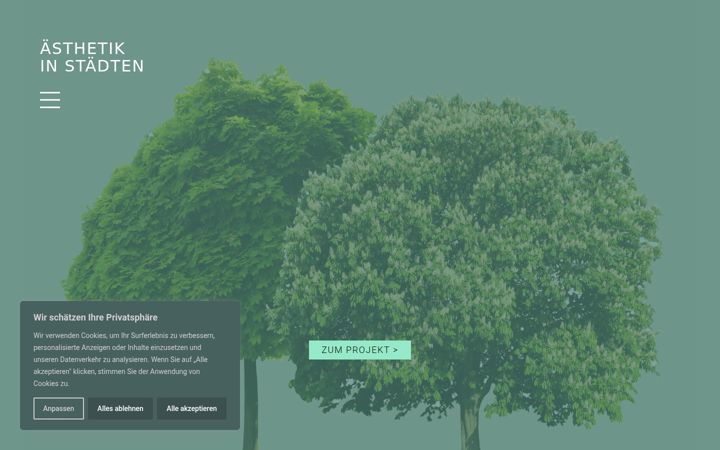 Screenshot of aesthetik-in-staedten.de