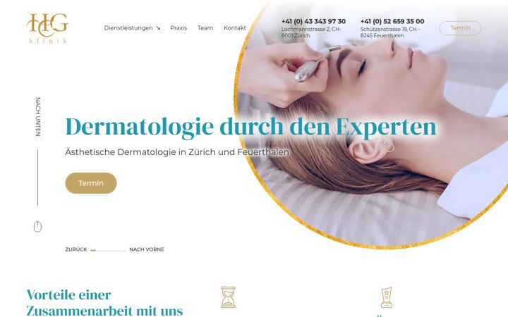 Screenshot of aesthetik-klinik.ch