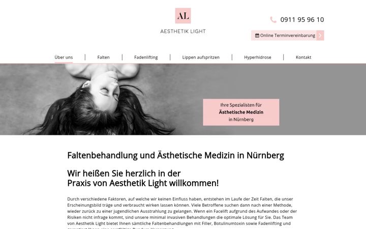 Screenshot ta' aesthetik-light.de