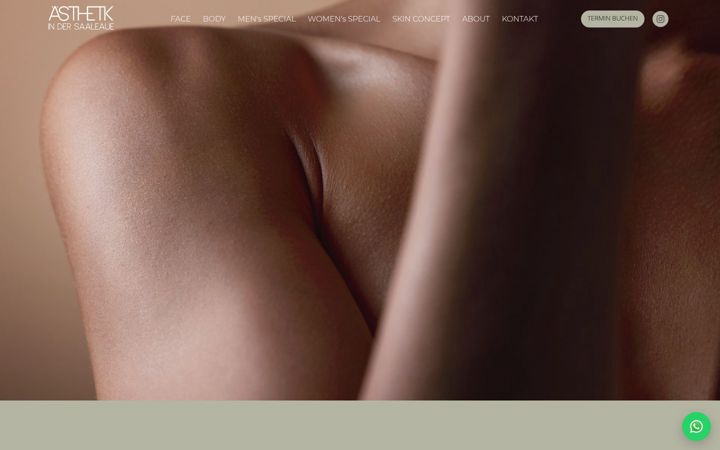 Screenshot of aesthetik-saaleaue.de
