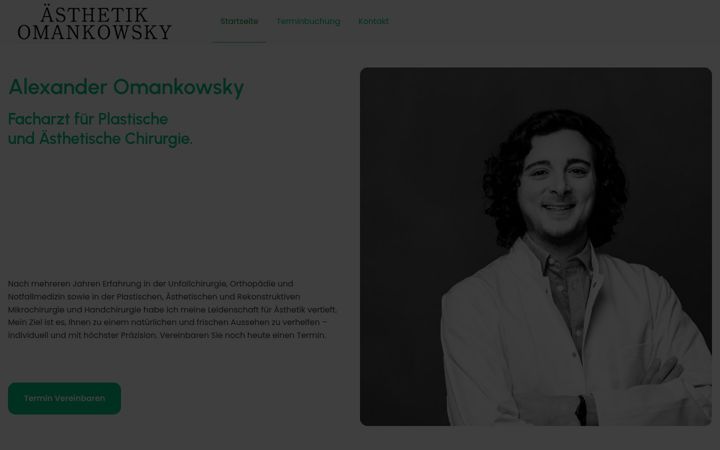Screenshot of aesthetikomankowsky.de