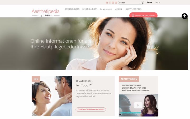 Screenshot van aesthetipedia.de