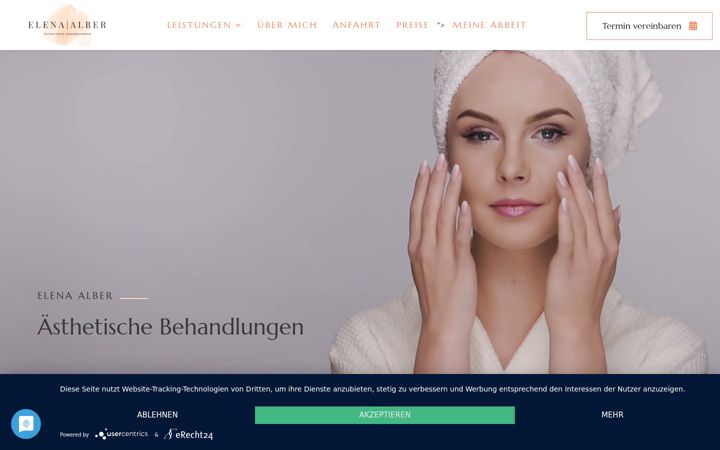 Screenshot of aesthetische-behandlungen.nrw