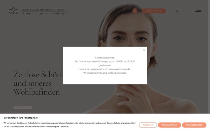 Screenshot of aesthetische-chirurgie.ch