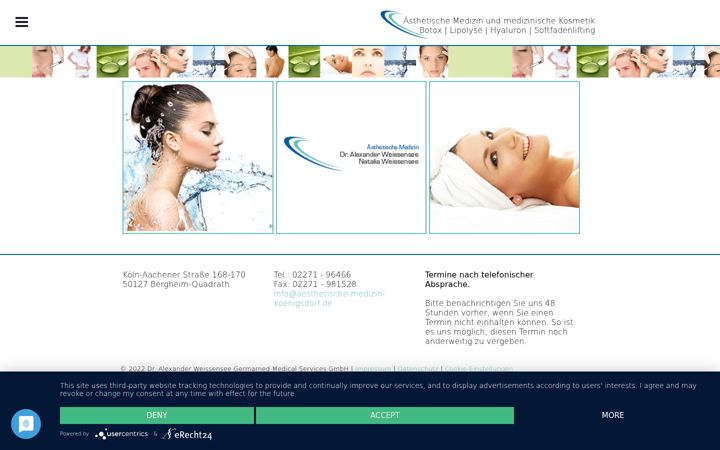 Screenshot of aesthetische-medizin-koenigsdorf.de