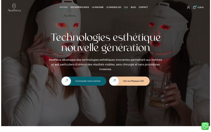 Screenshot of aestheva.fr
