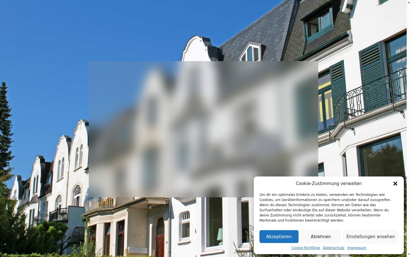 Screenshot des Einwilligungsbanners vor jeglicher Interaktion
