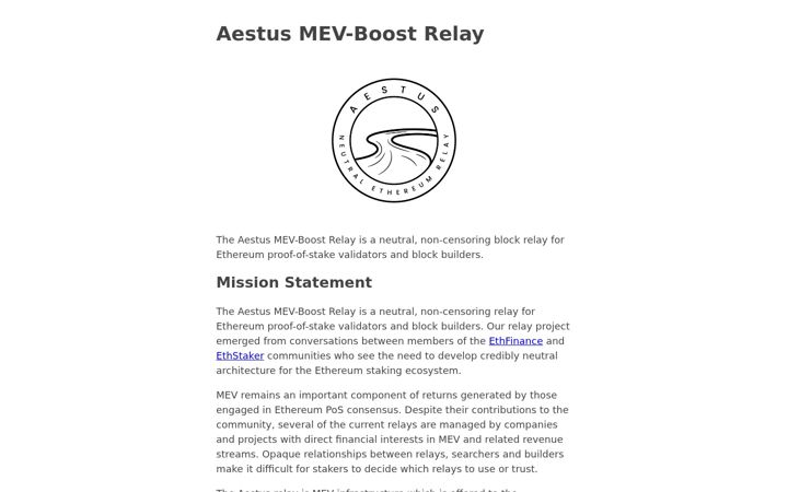 Screenshot of aestus.live