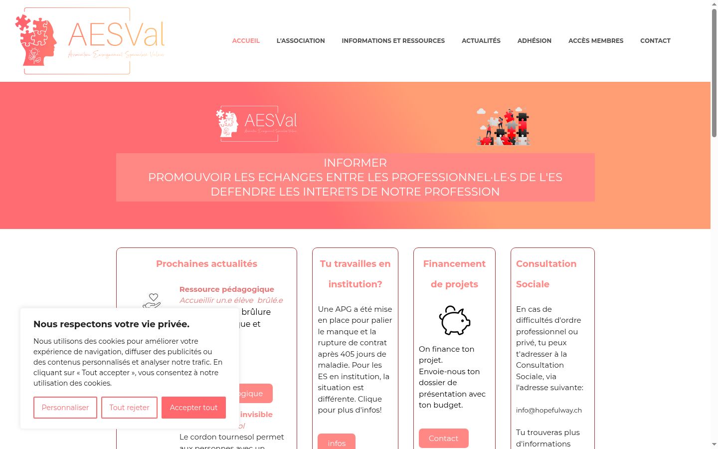 Captura de ecrã do banner de consentimento apresentado antes de qualquer interação