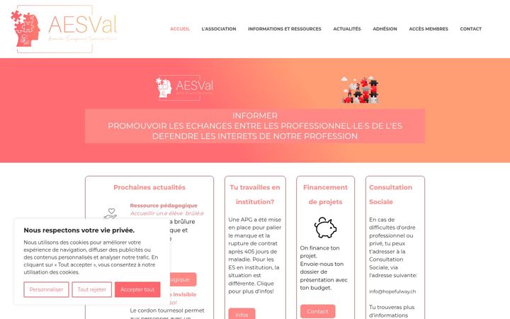 Screenshot of aesval.ch