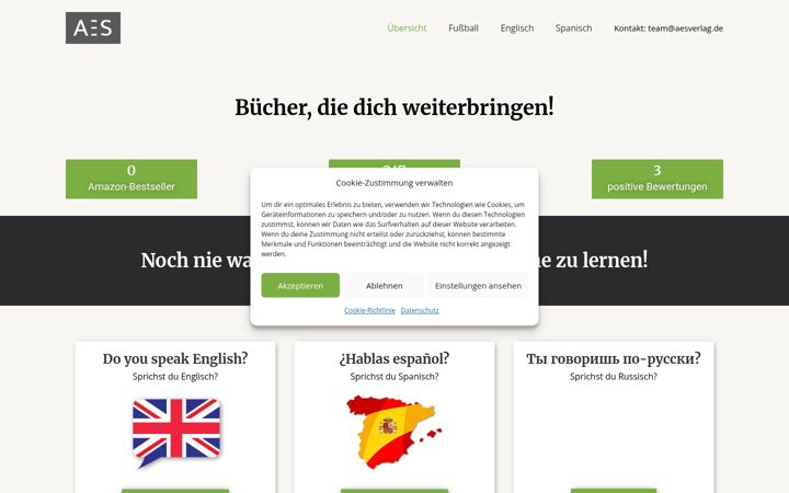 Screenshot of aesverlag.de