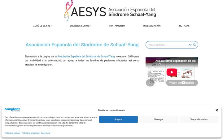 Skjermbilde av aesys.org