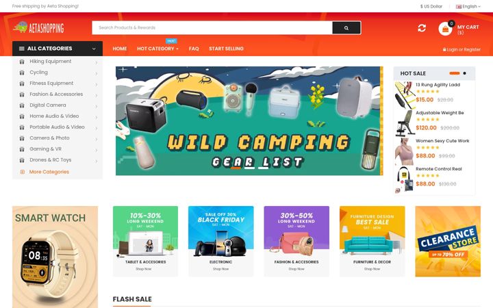 Skjermbilde av aetagou.shop