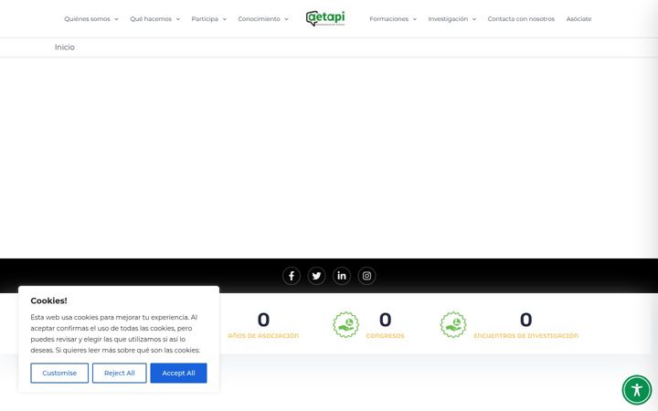 Skjermbilde av aetapi.org